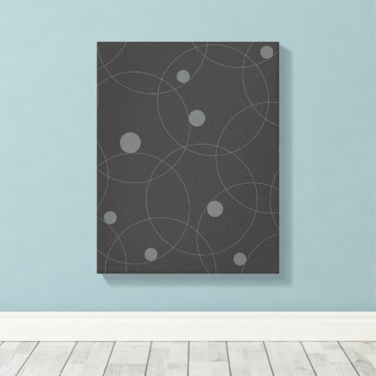 Modern, simpel, playful, fun pattern of circle canvas afdruk (Insitu (Houten vloer))