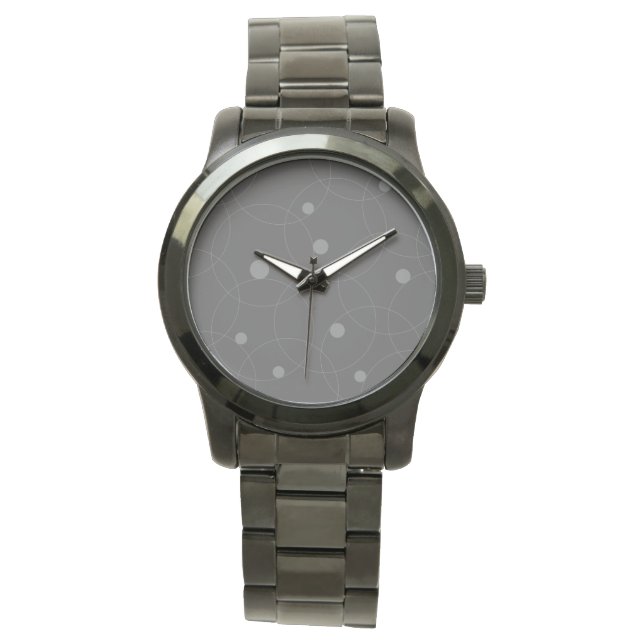 Modern, simpel, playful, fun pattern of circle horloge (Voorkant)
