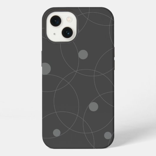 Modern, simpel, playful, fun pattern of circle iPhone hoesje (Achterkant)