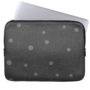 Modern, simpel, playful, fun pattern of circle laptop sleeve