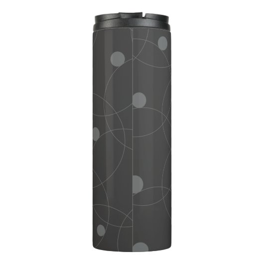 Modern, simpel, playful, fun pattern of circle thermosbeker (Achterkant)