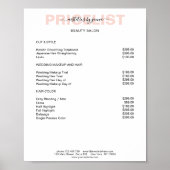 Modern Simpel Preishear Poster (Voorkant)