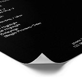 Modern Simpel Preislisten  Poster (Hoek)