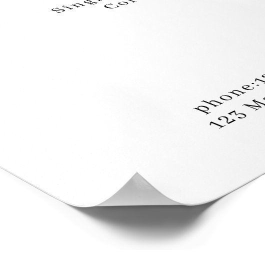 Modern Simpel Price List Poster (Hoek)