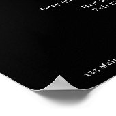 Modern Simpel Rosegold Salon Price List Poster (Hoek)