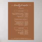 Modern Simpel Salon-prijslijst Poster (Voorkant)