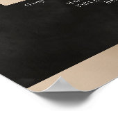 Modern Simpel Zwart & Goud Salon prijslijst Poster (Hoek)