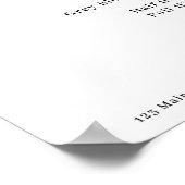 Modern SimpelBlue Salon Price List Poster (Hoek)