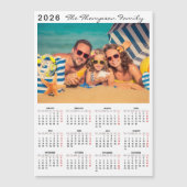 Modern Simple 2026 Calendar One Photo Magnet (Voorkant)