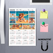 Modern Simple 2026 Calendar Photo Collage Magnet