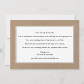 Modern Simple 2 foto Bewaar de nieuwe datum Kraft Save The Date (Achterkant)