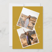 Modern Simple 2 Photo Gold Graduparty Kaart (Achterkant)