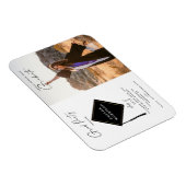 Modern Simple 2 Photo Graduation Party Invitation Magneet (Rechterzijde)