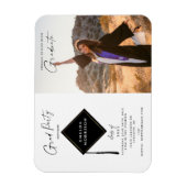 Modern Simple 2 Photo Graduation Party Invitation Magneet (Verticaal)