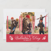 Modern Simple 3 Photo Collage Rode Valentijn's Day Feestdagenkaart (Voorkant)