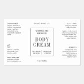 Modern Simple 4OZ Cosmetic Bottle Wraparound Label (Voorkant)