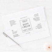 Modern Simple 4OZ Cosmetic Bottle Wraparound Label (Envelop)