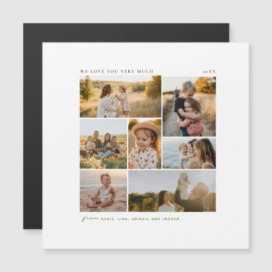 Modern Simple 7 Photo Collage Christmas (Voorkant / Achterkant)