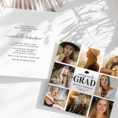 Modern Simple 8 Photo Graduation Party Kaart