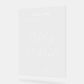 Modern Simple Acrylic Wedding Welcome Sign Acryl Bord (Hoek)