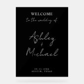 Modern Simple Acrylic Wedding Welcome Sign Acryl Bord (Voorkant)