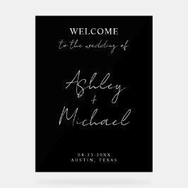 Modern Simple Acrylic Wedding Welcome Sign Acryl Bord