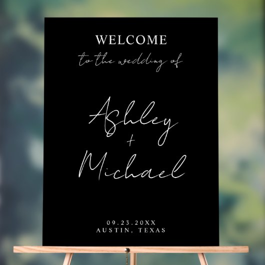 Modern Simple Acrylic Wedding Welcome Sign Acryl Bord (Neutraal)
