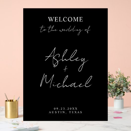 Modern Simple Acrylic Wedding Welcome Sign Acryl Bord (Huwelijk)