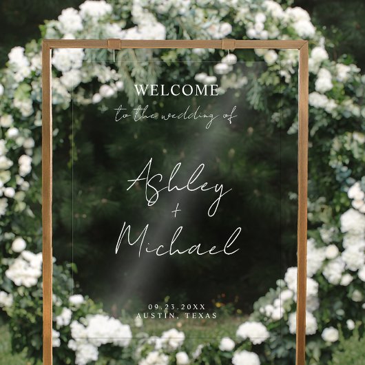 Modern Simple Acrylic Wedding Welcome Sign Acryl Bord