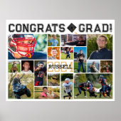 Modern Simple Afstuderen 17 Photo Collage Poster (Voorkant)