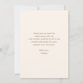 Modern Simple Afstuderen Photo Afstuderen Bedankkaart (Achterkant)