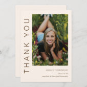 Modern Simple Afstuderen Photo Afstuderen Bedankkaart (Voorkant / Achterkant)