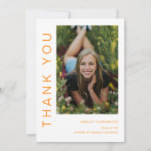 Modern Simple Afstuderen Photo Afstuderen Bedankkaart (Voorkant)
