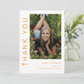 Modern Simple Afstuderen Photo Afstuderen Bedankkaart (Staand voorkant)