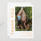 Modern Simple Afstuderen Photo Afstuderen Bedankkaart (Voorkant / Achterkant)