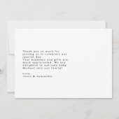 Modern Simple Arch Liefde & Bedankt Baby shower Fo (Achterkant)