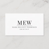 Modern Simple Architect Typografie Visitekaartje (Voorkant)