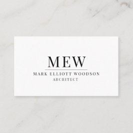 Modern Simple Architect Typografie Visitekaartje