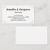 Modern & Simple Attorney Visitekaartje (Voorkant / Achterkant)