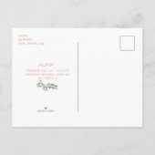 Modern Simple Baby shower Photo Salmon Uitnodiging Briefkaart (Achterkant)