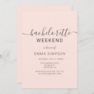 Modern Simple Bachelorette Weekend Kaart