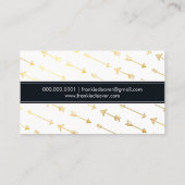 MODERN SIMPLE BADGE trendy pijlpatroon gouden foli Visitekaartje (Achterkant)