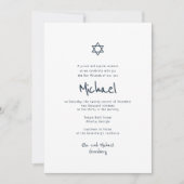 Modern + Simple Bar Mitzvah Kaart (Voorkant)