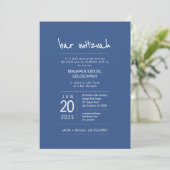 Modern + Simple Bar Mitzvah Kaart (Staand voorkant)