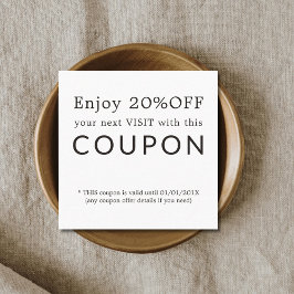 Modern Simple Beauty Salon Discount Coupon