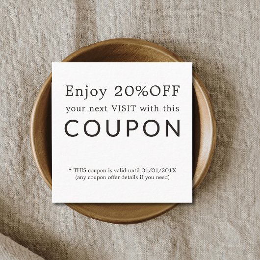 Modern Simple Beauty Salon Discount Coupon