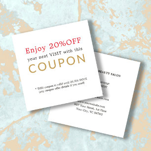 Modern Simple Beauty Salon Discount Coupon