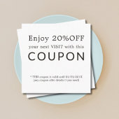 Modern Simple Beauty Salon Discount Coupon