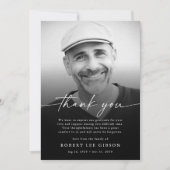 Modern Simple Bereavement Sympathie Funeral Foto Bedankkaart (Voorkant)