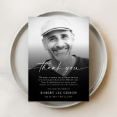 Modern Simple Bereavement Sympathie Funeral Foto Bedankkaart